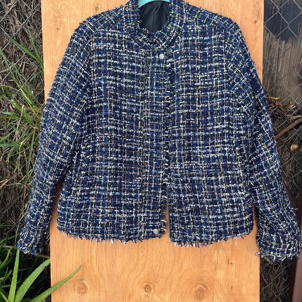 Apt. 9 Blue and White Cape Jacket